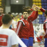 18.2.2015 Kijów. W meczu ostatniej, 10. kolejki Ligi Mistrzów piłkarze ręczni Vive Tauronu Kielce pokonali w Pałacu Sportu w Kijowie Motor Zaporoże 28:27 (10:19). / Wojciech Habdas / Radio Kielce