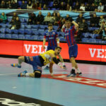 18.2.2015 Kijów. W meczu ostatniej, 10. kolejki Ligi Mistrzów piłkarze ręczni Vive Tauronu Kielce pokonali w Pałacu Sportu w Kijowie Motor Zaporoże 28:27 (10:19). / Wojciech Habdas / Radio Kielce