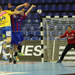 18.2.2015 Kijów. W meczu ostatniej, 10. kolejki Ligi Mistrzów piłkarze ręczni Vive Tauronu Kielce pokonali w Pałacu Sportu w Kijowie Motor Zaporoże 28:27 (10:19). / Wojciech Habdas / Radio Kielce