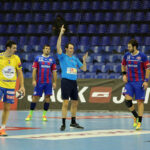 18.2.2015 Kijów. W meczu ostatniej, 10. kolejki Ligi Mistrzów piłkarze ręczni Vive Tauronu Kielce pokonali w Pałacu Sportu w Kijowie Motor Zaporoże 28:27 (10:19). / Wojciech Habdas / Radio Kielce