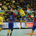 18.2.2015 Kijów. W meczu ostatniej, 10. kolejki Ligi Mistrzów piłkarze ręczni Vive Tauronu Kielce pokonali w Pałacu Sportu w Kijowie Motor Zaporoże 28:27 (10:19). / Wojciech Habdas / Radio Kielce