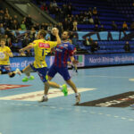 18.2.2015 Kijów. W meczu ostatniej, 10. kolejki Ligi Mistrzów piłkarze ręczni Vive Tauronu Kielce pokonali w Pałacu Sportu w Kijowie Motor Zaporoże 28:27 (10:19). / Wojciech Habdas / Radio Kielce