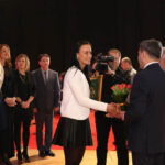 6.2.2015 Kielce. Świętokrzyskie Gwiazdy Sportu 2014. DRUŻYNA 2014 ROKU - Wyróżnienie to otrzymała drużyna siatkarek KSZO Ostrowiec. / Wojciech Habdas / Radio Kielce