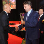 6.2.2015 Kielce. Świętokrzyskie Gwiazdy Sportu 2014. Najpopularniejsi Trenerzy Województwa Świętokrzyskiego w 2014 roku. Trzecie miejsce liczbą 22 650 głosów zdobył pan Grzegorz Nowaczek (Rushh Kielce, boks) / Wojciech Habdas / Radio Kielce