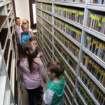 24.2.2015 Kielce. Dzieci z Ośrodka Kultury Ziemowit zwiedzały naszą rozgłośnię. Tak wygląda nasze archiwum taśm. / Wojciech Habdas / Radio Kielce