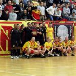 11.02.2015 Prezentacja Korony Kielce runda wiosenna - przed prezentacją odbył się mecz kibice kontra oldboje / Stanisław Blinstrub / Radio Kielce