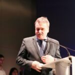 12.03.2015 Konwencja wyborcza Andrzeja Dudy w Kielcach - prezydent Kielc Wojciech Lubawski / Stanisław Blinstrub / Radio Kielce