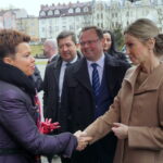 Magdalena Ogórek, kandydatka SLD na prezydenta, z wizytą w Kielcach (14.03.2015) / Krzysztof Żołądek / Radio Kielce