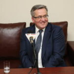 2.3.2015 Skarżysko-Kamienna. Z prezydentem Bronisławem Komorowskim rozmawiały Joanna Gergont-Woś i Małgorzata Pirosz. / Wojciech Habdas / Radio Kielce