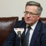 2.3.2015 Skarżysko-Kamienna. Z prezydentem Bronisławem Komorowskim rozmawiały Joanna Gergont-Woś i Małgorzata Pirosz. / Wojciech Habdas / Radio Kielce