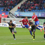 22.3.2015 Gliwice. Fragment meczu Piast Gliwice - Korona Kielce. Olivier Kapo / Wojciech Habdas / Radio Kielce