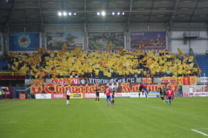 22.3.2015 Gliwice. Fragment meczu Piast Gliwice - Korona Kielce. / Wojciech Habdas / Radio Kielce