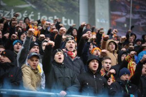 22.3.2015 Gliwice. Fragment meczu Piast Gliwice - Korona Kielce. / Wojciech Habdas / Radio Kielce