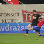 22.3.2015 Gliwice. Fragment meczu Piast Gliwice - Korona Kielce. Jacek Kiłeb / Wojciech Habdas / Radio Kielce