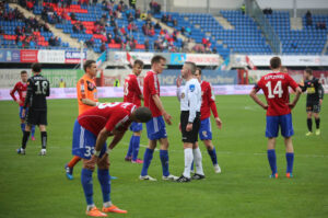 22.3.2015 Gliwice. Fragment meczu Piast Gliwice - Korona Kielce. / Wojciech Habdas / Radio Kielce