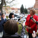 14.4.2015 Sandomierz. Anna Komorowska odwiedziła region świętokrzyski / Piotr Michalski / Radio Kielce