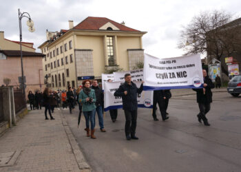 Marsz w obronie demokracji Ostrowiec (18 kwietnia 2015 r.) / Teresa Czajkowska / Radio Kielce