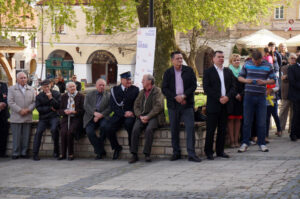 30.4.2015 Sandomierz. Adam Jarubas, kandydat PSL na prezydenta spotkał się z mieszkańcami Sandomierza i okolic. / Grażyna Szlęzak-Wójcik / Radio Kielce