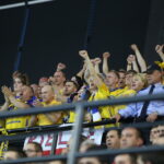 Pierwszy mecz ćwierćfinału LM piłkarzy ręcznych: Vardar Skopje - Vive Tauron Kielce.  Mistrzów Polski dopingowała grupa kilkudziesięciu kibiców / Kamil Król / Radio Kielce