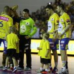 Rewanżowy mecz ćwierćfinału LM piłkarzy ręcznych: Vive Tauron Kielce - Vardar Skopje. Przedmeczowa prezentacja / Kamil Król / Radio Kielce