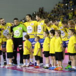 Rewanżowy mecz ćwierćfinału LM piłkarzy ręcznych: Vive Tauron Kielce - Vardar Skopje. Przedmeczowa prezentacja / Kamil Król / Radio Kielce