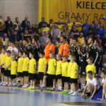 Rewanżowy mecz ćwierćfinału LM piłkarzy ręcznych: Vive Tauron Kielce - Vardar Skopje. Przedmeczowa prezentacja / Kamil Król / Radio Kielce