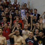 Rewanżowy mecz ćwierćfinału LM piłkarzy ręcznych: Vive Tauron Kielce - Vardar Skopje. Kibice gości / Kamil Król / Radio Kielce