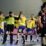 Rewanżowy mecz ćwierćfinału LM piłkarzy ręcznych: Vive Tauron Kielce - Vardar Skopje. Pomeczowa radość / Kamil Król / Radio Kielce