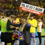 Rewanżowy mecz ćwierćfinału LM piłkarzy ręcznych: Vive Tauron Kielce - Vardar Skopje. Pomeczowa radość / Kamil Król / Radio Kielce