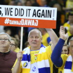 Rewanżowy mecz ćwierćfinału LM piłkarzy ręcznych: Vive Tauron Kielce - Vardar Skopje. Pomeczowa radość / Kamil Król / Radio Kielce