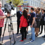 Konferencja PO na placu Artystów / Kamil Król / Radio Kielce