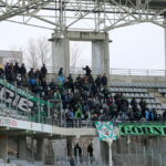 26. kolejka T-Mobile Ekstraklasy: Korona Kielce - Górnik Łęczna. Kibice gości / Kamil Król / Radio Kielce