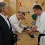 Uroczystość wręczenia karatekom z Kieleckiego Klubu Karate Kyokushin certyfikatów i pasów na I i II stopień dan / Kamil Król / Radio Kielce