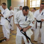 Uroczystość wręczenia karatekom z Kieleckiego Klubu Karate Kyokushin certyfikatów i pasów na I i II stopień dan / Kamil Król / Radio Kielce