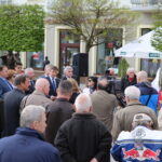 30.04.2015 Konferencja wicemarszałka Sejmu Marka Kuchcińskiego na placu Artystów w Kielcach / Kamil Król / Radio Kielce