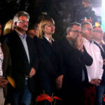 10.5.2015 Kielce. Reakcje w sztabie PSL po ogłoszeniu sondażowych wyników wyborów prezydenckich / Stanisław Blinstrub / Radio Kielce