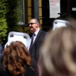 12.5.2015 Czerwona Góra. Pielęgniarki i położne zorganizowały strajk ostrzegawczy. / Stanisław Blinstrub / Radio Kielce