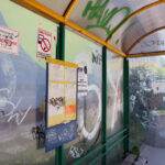 13.5.2015 Kielce. Zniszczony przez wandali przystanek przy Jagiellońskiej. / Wojciech Habdas / Radio Kielce