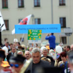 31.5.2015 Kielce. Ulicami miasta przeszedł Marsz Życia. / Wojciech Habdas / Radio Kielce