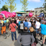 31.5.2015 Kielce. Na Rynku kibice dopingowali zawodników Viva Tauronu Kielce. / Wojciech Habdas / Radio Kielce