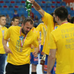 21.5.2015 Płock. Piłkarze ręczni Vive Tauronu Kielce po raz dwunasty w historii zdobyli tytuł mistrzów Polski. / Wojciech Habdas / Radio Kielce