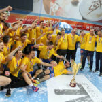 21.5.2015 Płock. Piłkarze ręczni Vive Tauronu Kielce po raz dwunasty w historii zdobyli tytuł mistrzów Polski. / Wojciech Habdas / Radio Kielce