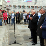 25.5.2015 Kielce. Na Placu Artystów w Kielcach podsumowano zwycięską kampanię kandydata PiS Andrzeja Dudy na prezydenta / Wojciech Habdas / Radio Kielce