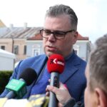 28.05.2015 Kielce. Rynek. Pożegnanie zawodników Vive Tauron Kielce przed Final Four Ligi Mistrzów - Bertus Servaas / Stanisław Blinstrub / Radio Kielce