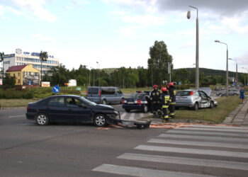 Wypadek przy ulicy Tarnowskiej w Kielcach (17 czerwca 2015 r.) / Piotr Michalski / Radio Kielce