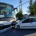 06.06.2015. Wypadek z udziałem autobusu PKS w Domaszowicach / Kamil Król / Radio Kielce