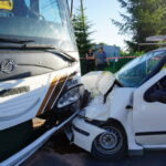 06.06.2015. Wypadek z udziałem autobusu PKS w Domaszowicach / Kamil Król / Radio Kielce