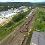 25.6.2015 Zagnańsk. W nocy w Zagnańsk wykoleił się podciąg towarowy. / Wojciech Habdas / Radio Kielce