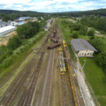 25.6.2015 Zagnańsk. W nocy w Zagnańsk wykoleił się podciąg towarowy. / Wojciech Habdas / Radio Kielce