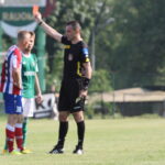 Pierwszy mecz barażowy o awans do II ligi: Radomiak Radom - Wisła Sandomierz. Czerwona kartka dla pomocnika Wisły Bartosza Szepety / Kamil Król / Radio Kielce